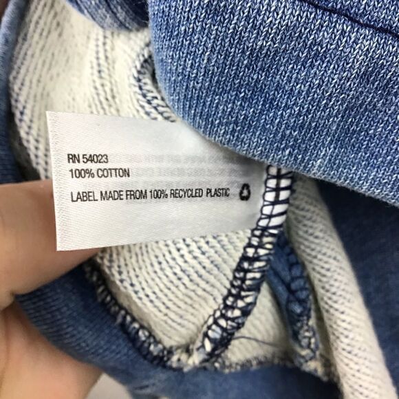 Gap Moto Jacket NWT Blue Distressed Cotton Moto Jacket, Size Small - Picture 7 of 7